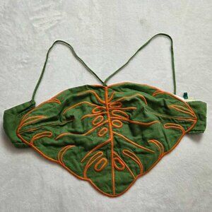M Farm Rio x Anthropologie Fresh forest leaf crop top